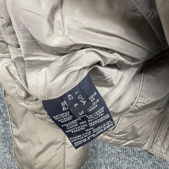 ADD Jacket Womens 4 Beige Pillow Collar Goose Down Coat Italy Down Puffer - Picture 9 of 10